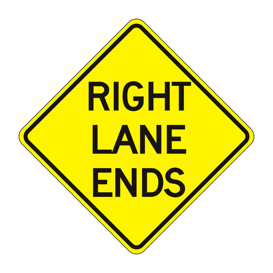 W9-1 Right (Left) Lane Ends — official FHWA layout