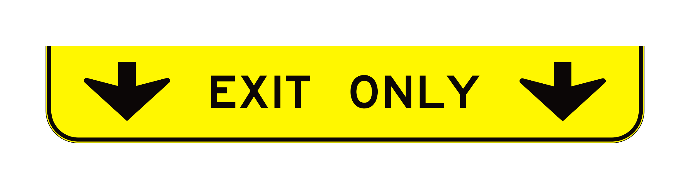 E11-1f Exit Only (Double Down Arrow) — official FHWA layout