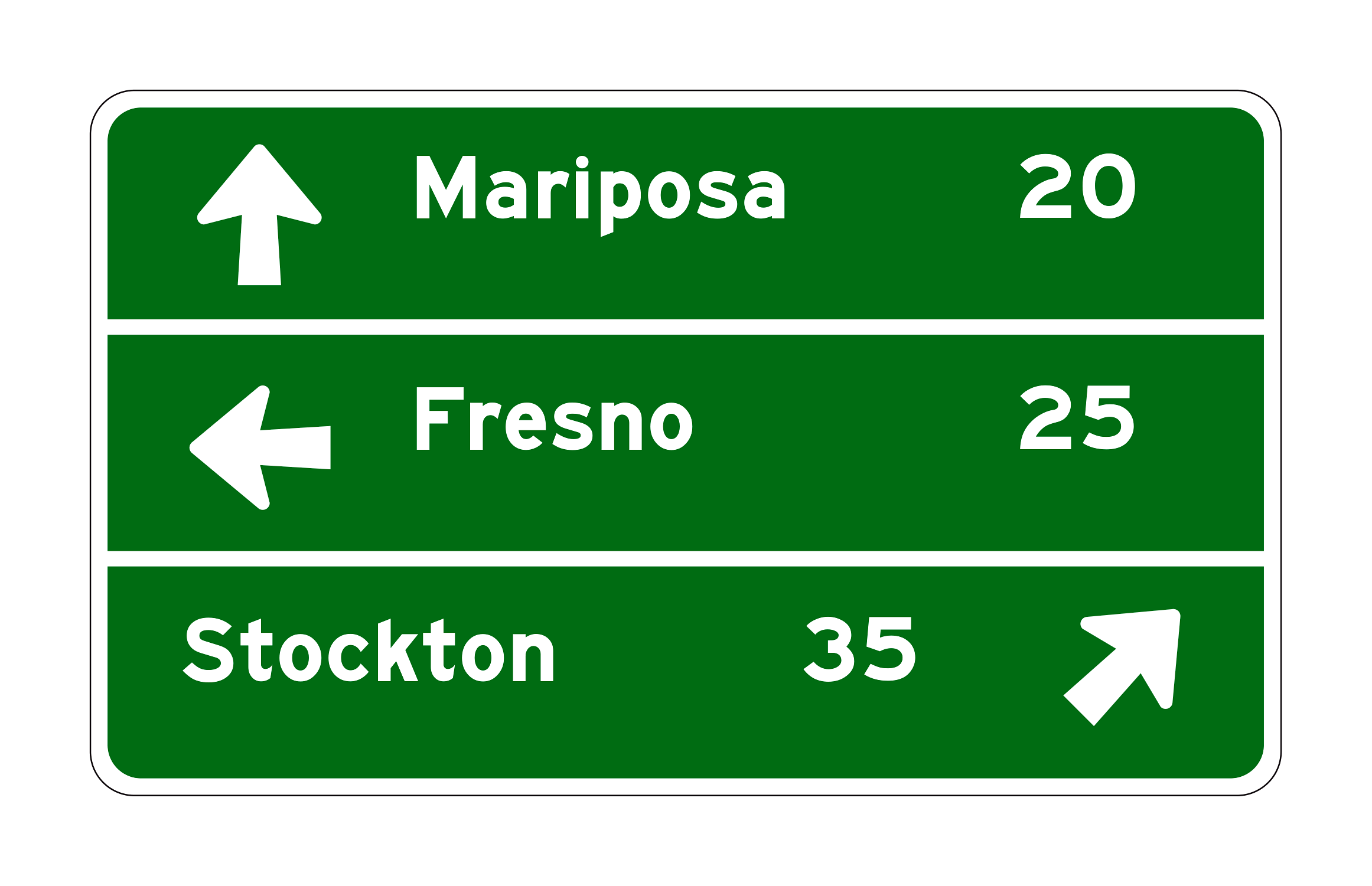 G1-16(CA) Destination Sign — official FHWA layout