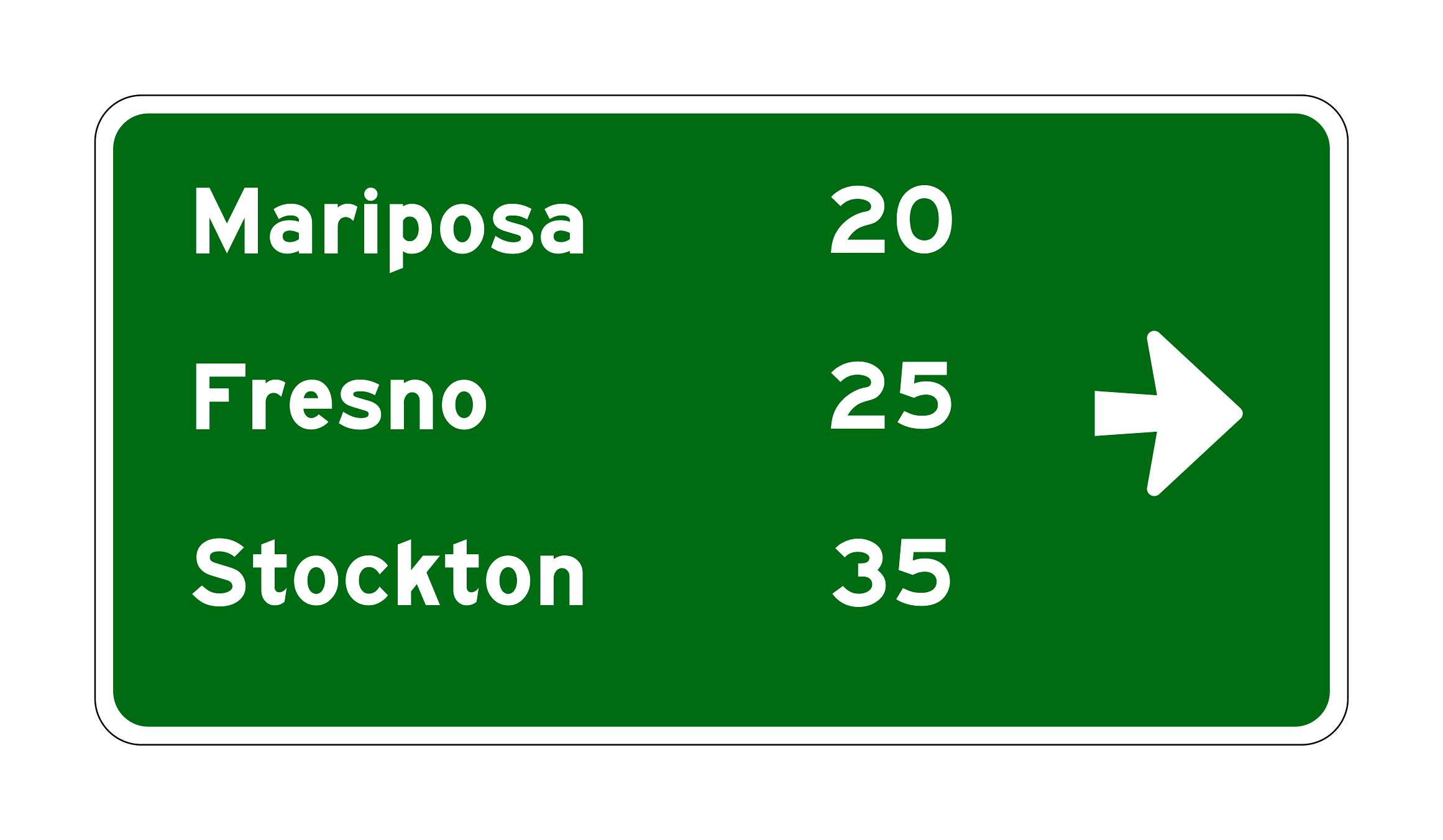 G1-19(CA) Destination Sign — official FHWA layout