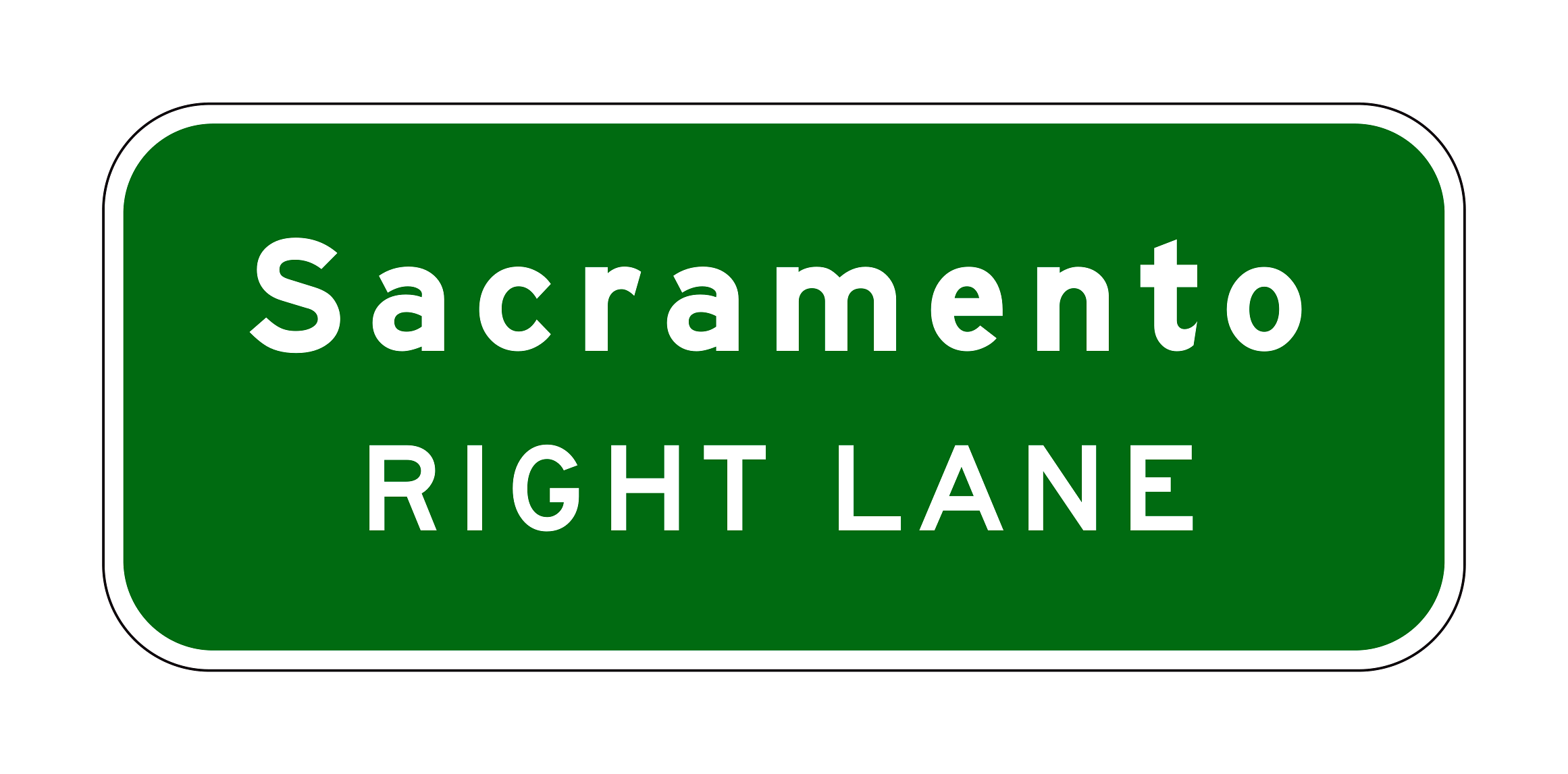 G20-1(CA) Advance Lane Assignment Sign — official FHWA layout