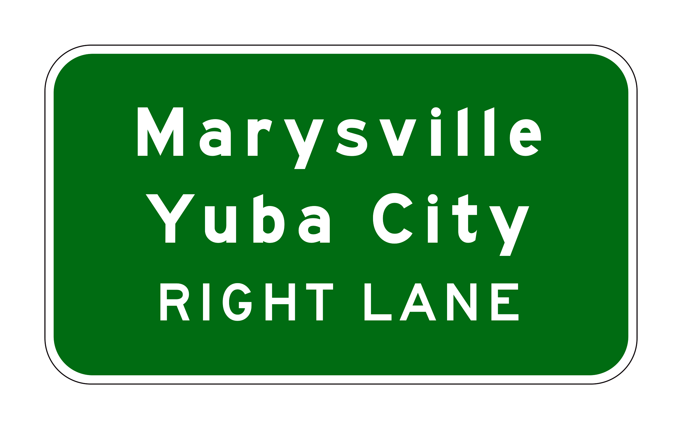 G20-3(CA) Advance Lane Assignment Sign — official FHWA layout
