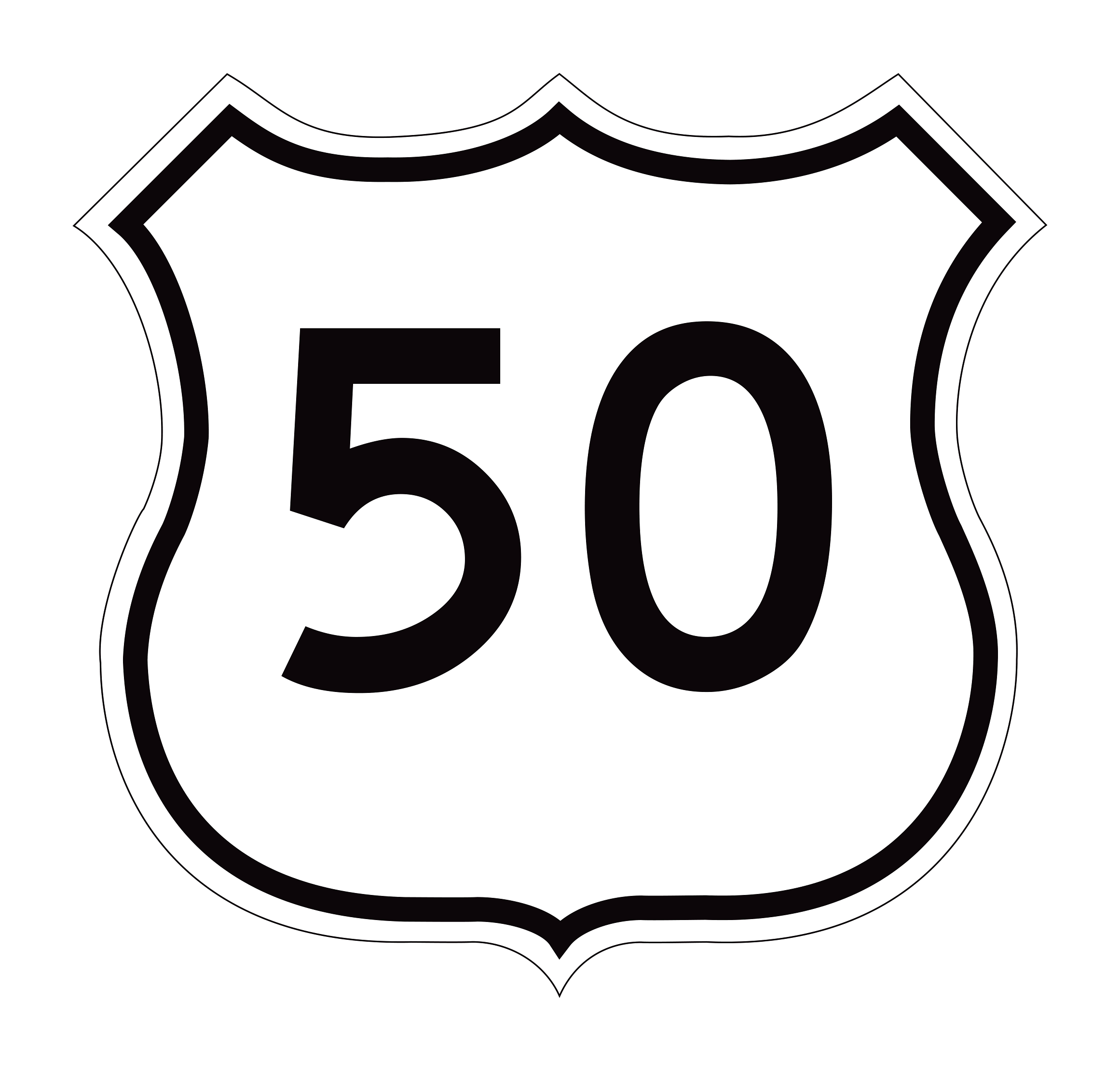 G26-1(CA) U.S. Route Marker (Route 50) — official FHWA layout
