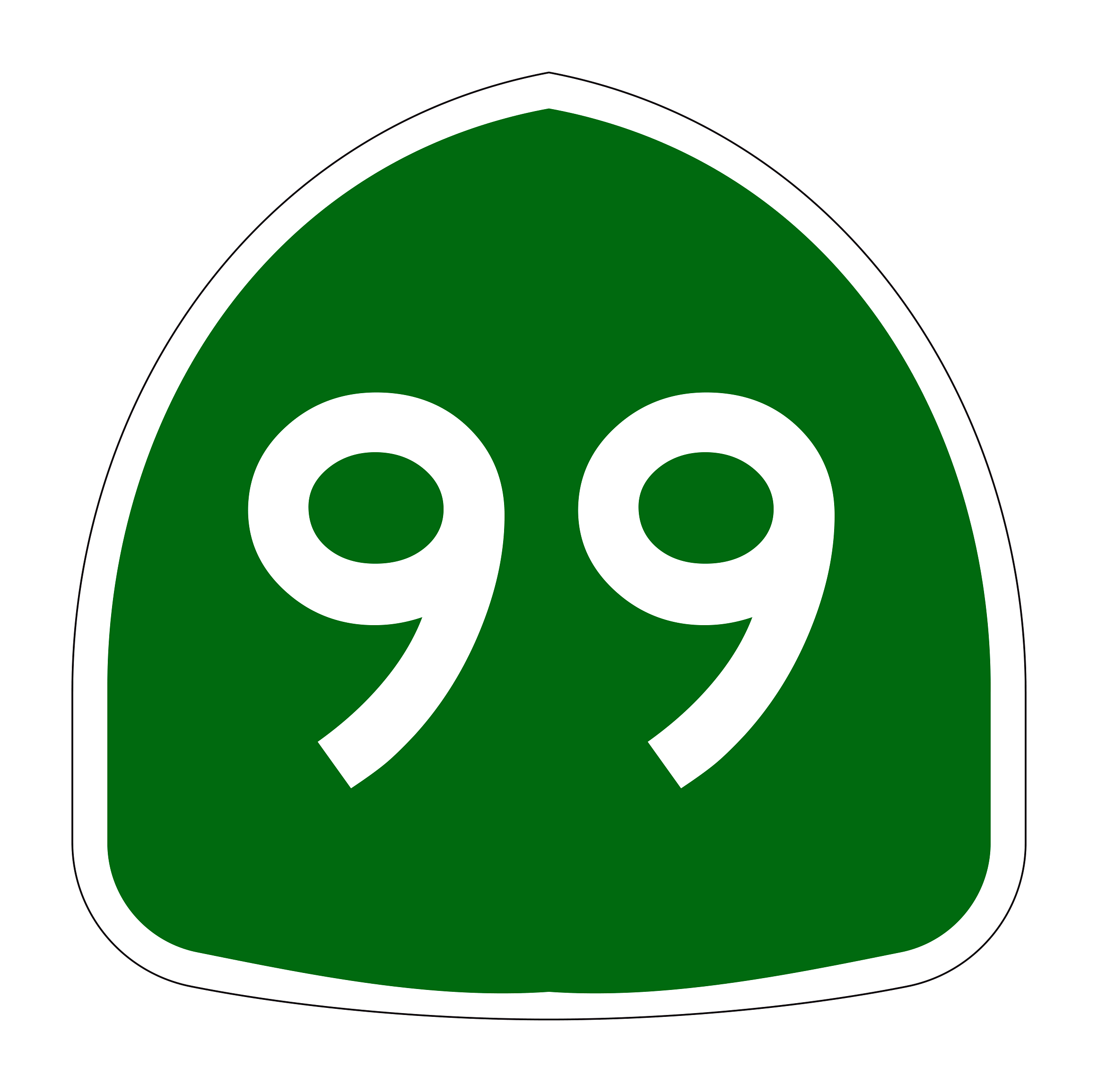 G28-1(CA) California State Route Marker (Route 99) — official FHWA layout