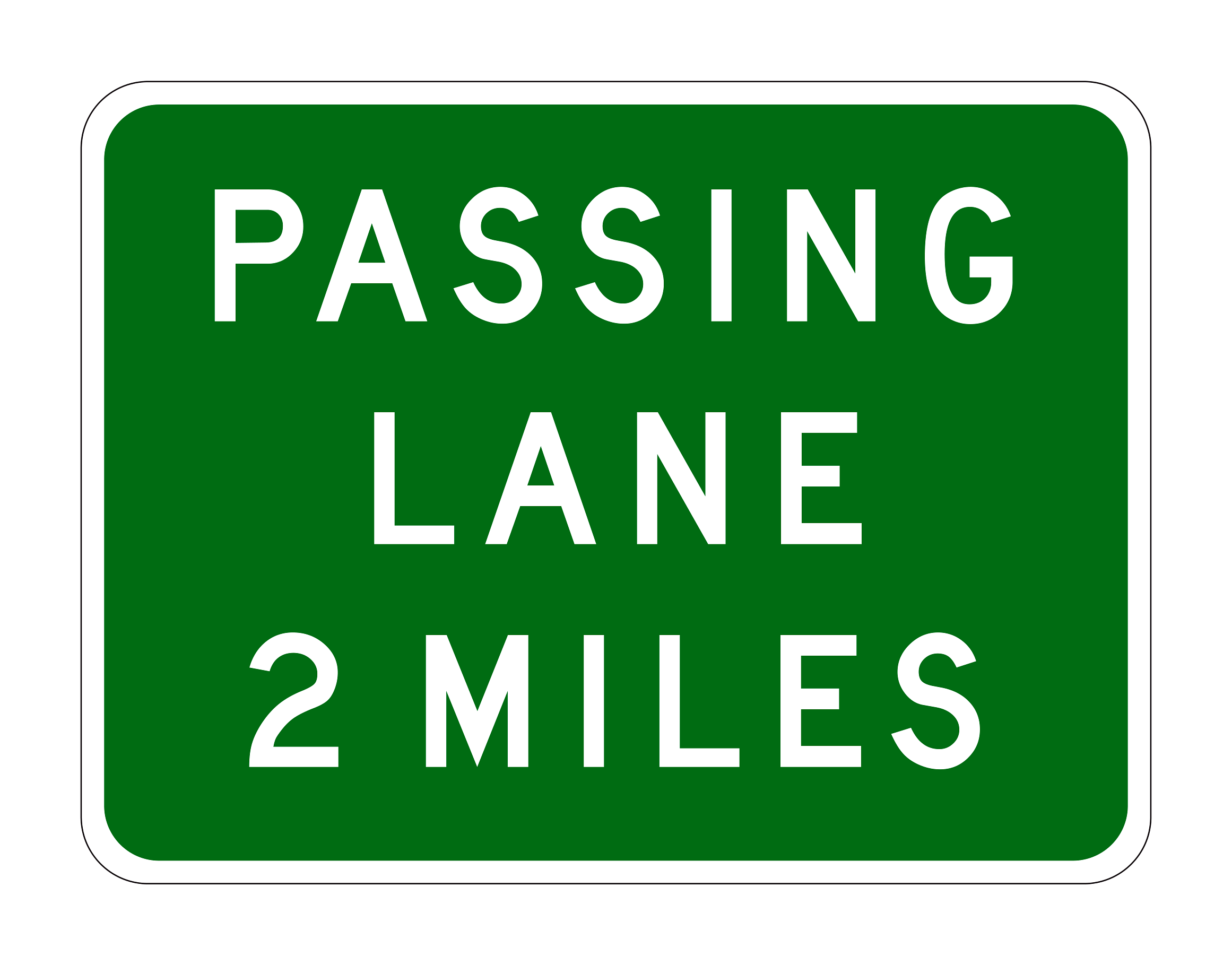 G69(CA) Passing Lane 2 Miles — official FHWA layout