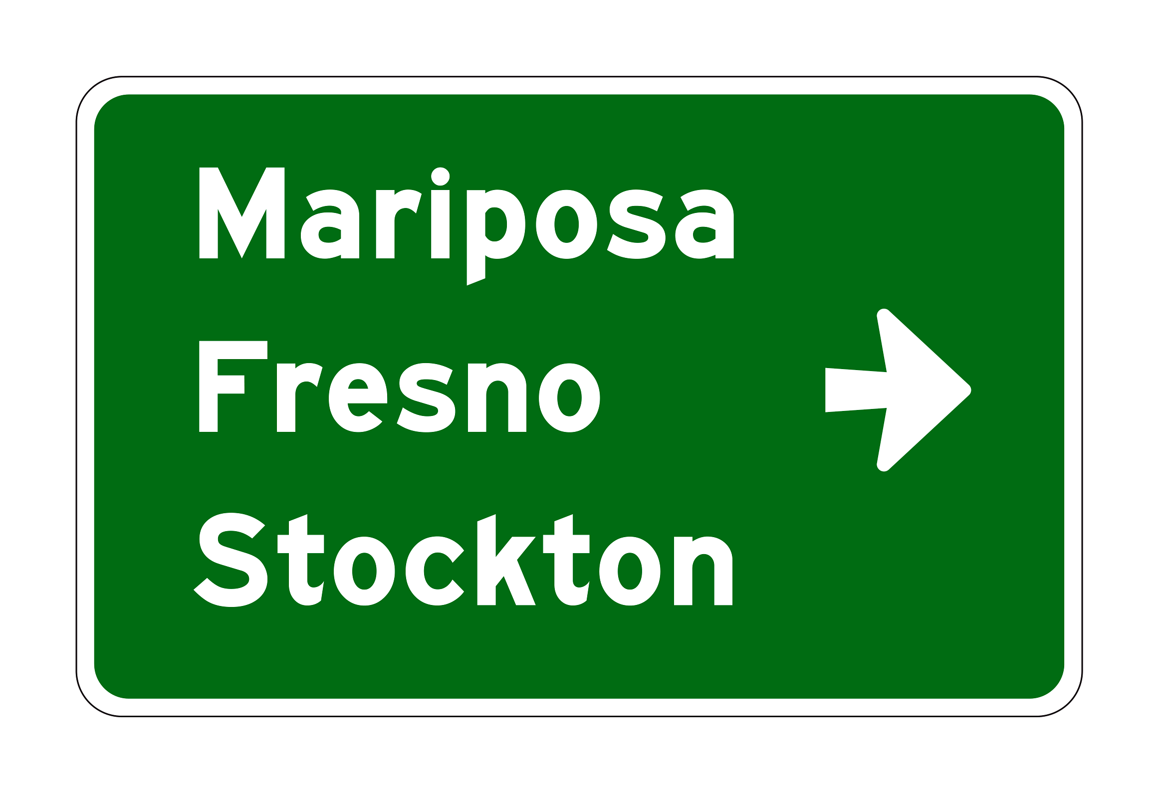 G8-19(CA) Destination and Street Name Sign with Arrow — official FHWA layout