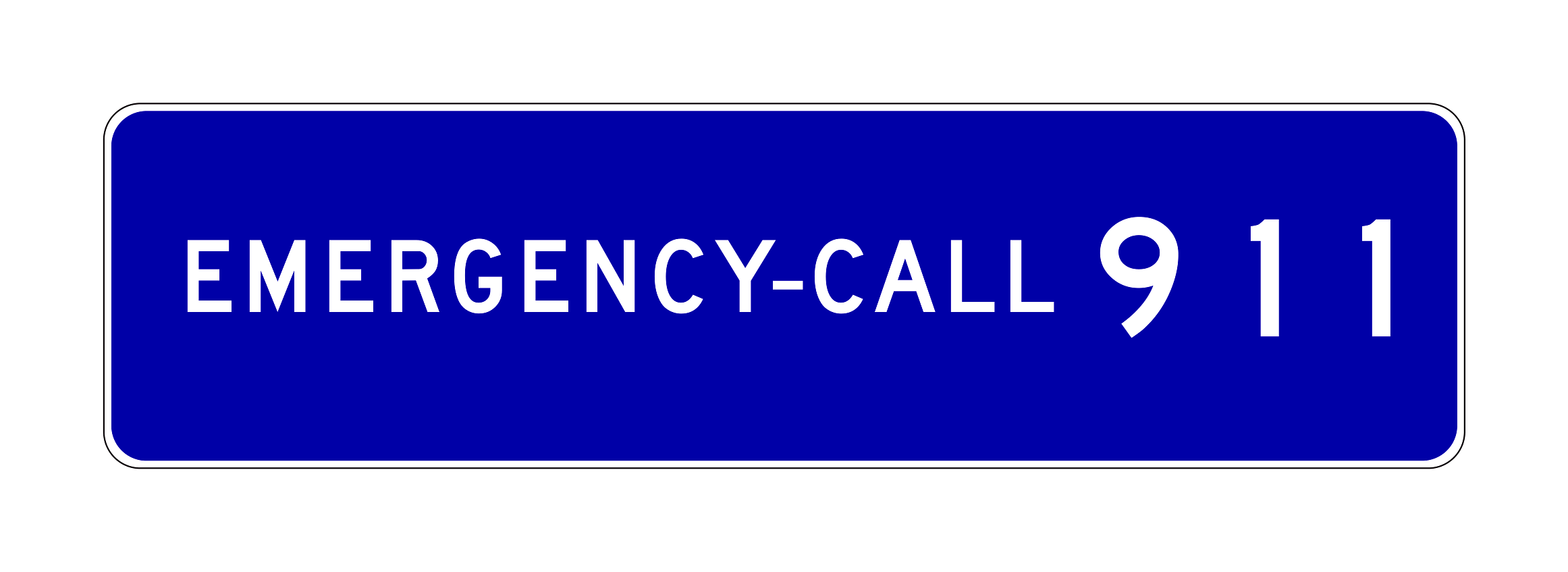 G81-61(CA) Emergency - Call 911 — official FHWA layout