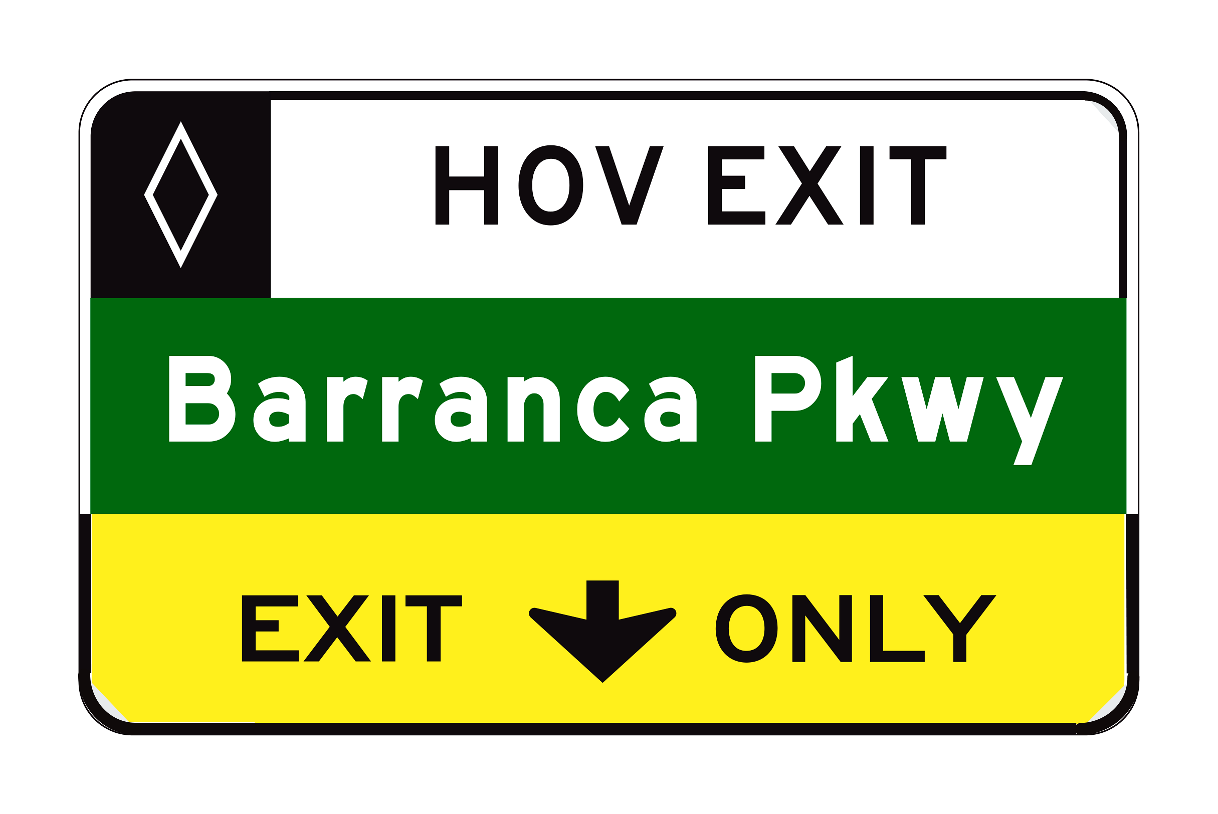 G83-6(CA) HOV Exit Advance Guide Sign — official FHWA layout
