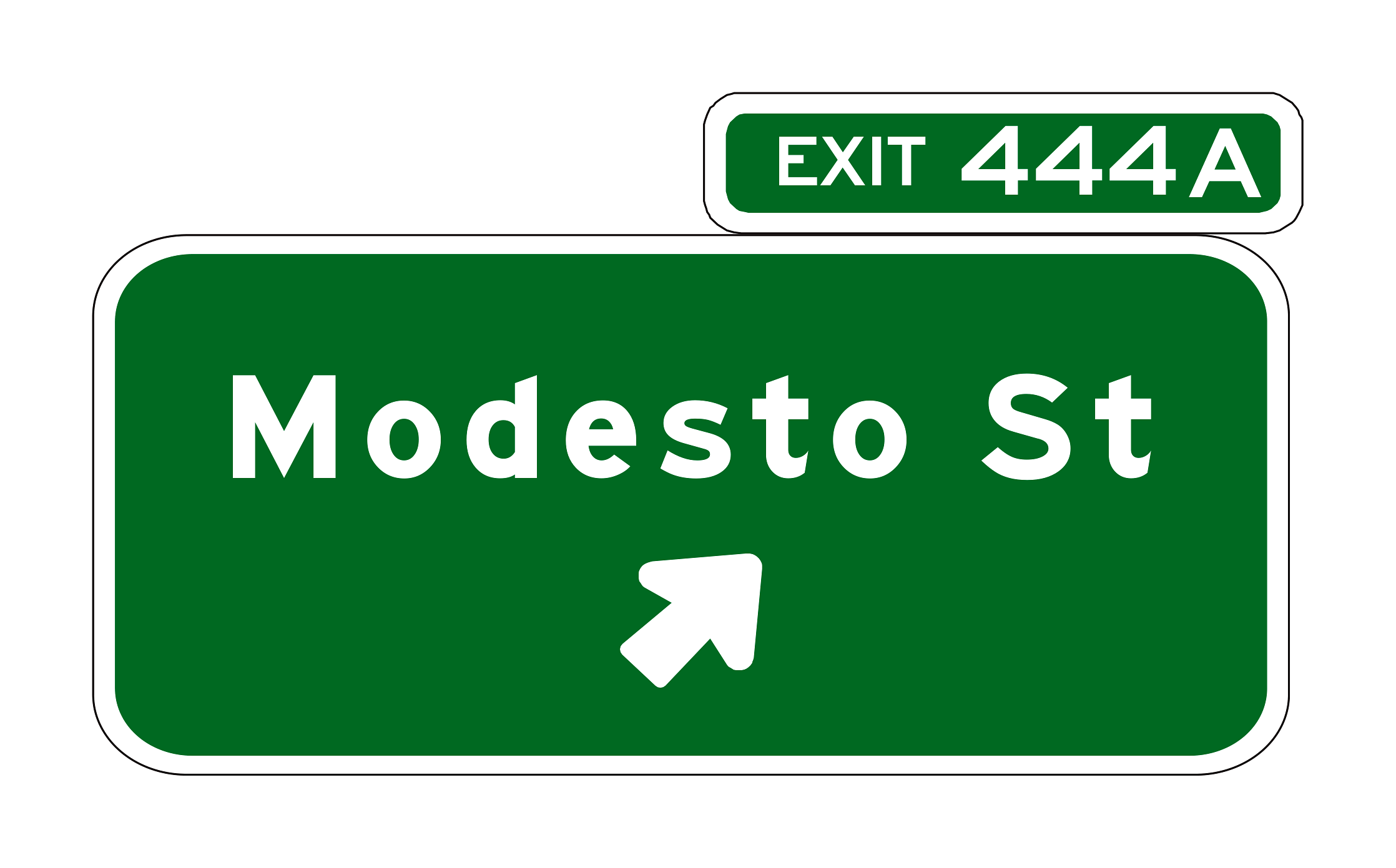 G85-11(CA) Exit Direction Sign with Exit Number Plaque — official FHWA layout