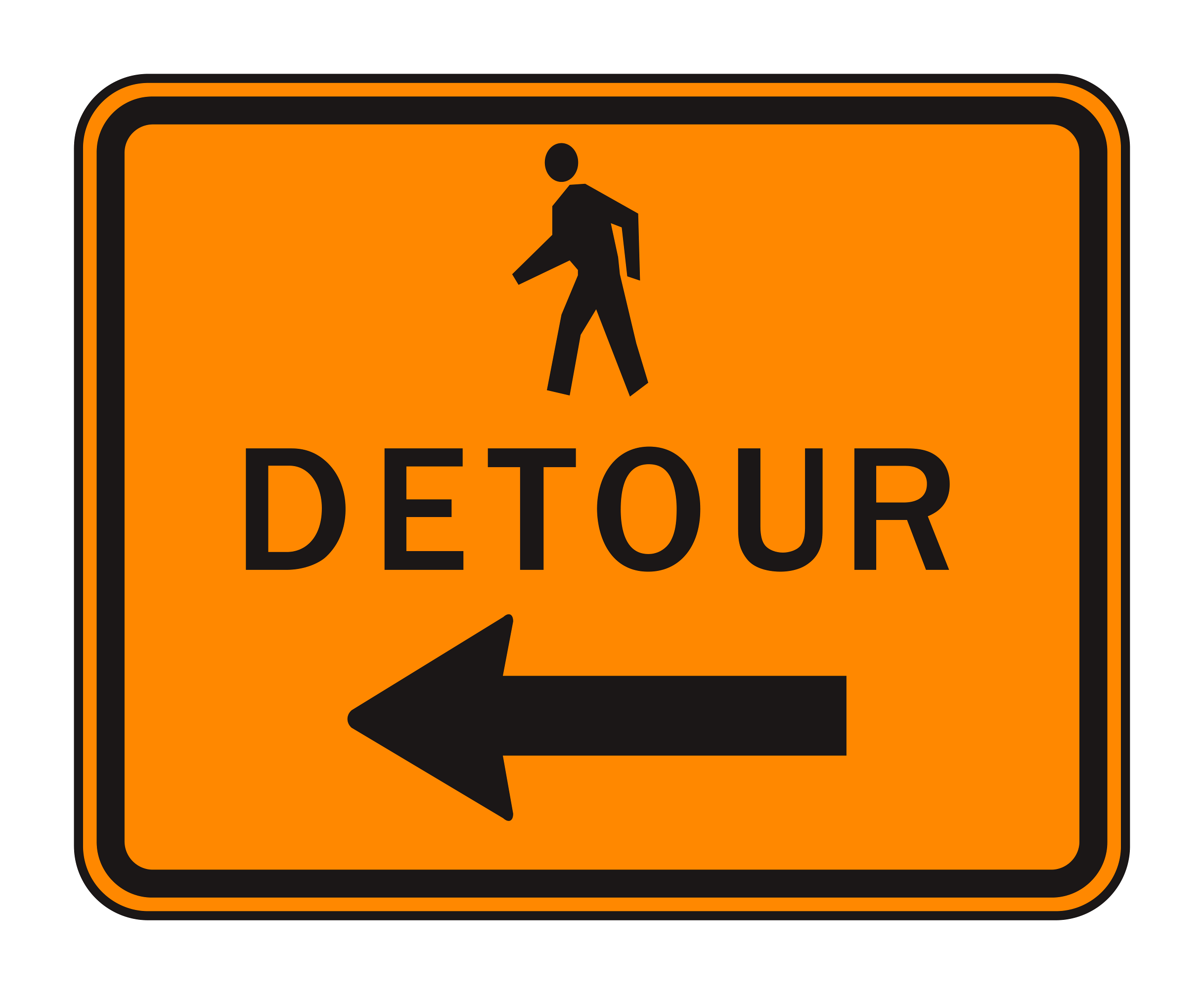 M4-9b(CA) Pedestrian Detour (California) — official FHWA layout
