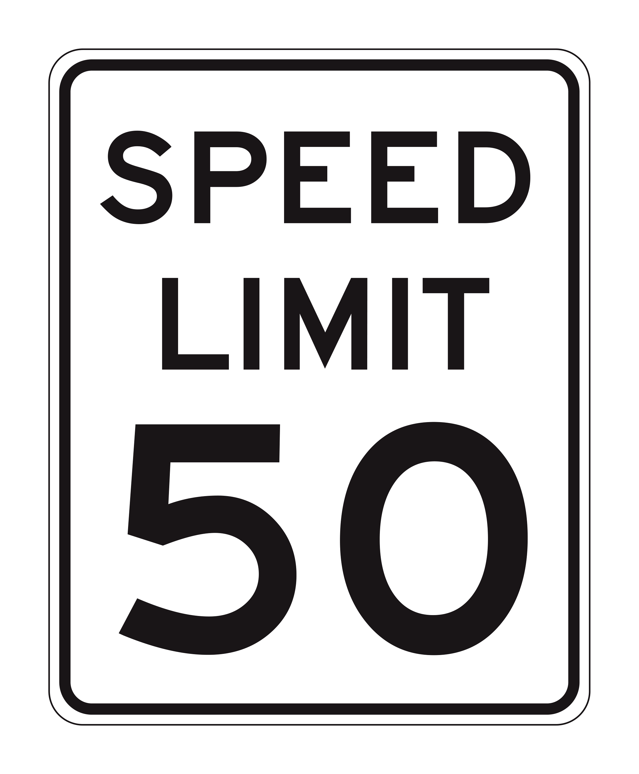 R2-1 Speed Limit — official FHWA layout