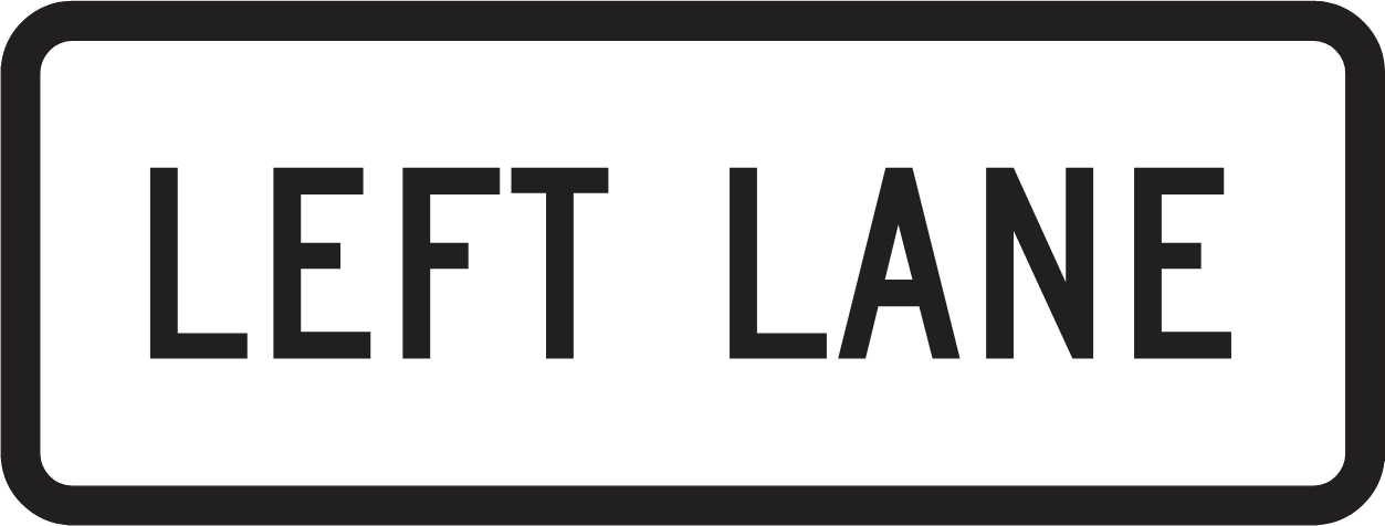 R3-5bP Left Lane — official FHWA layout