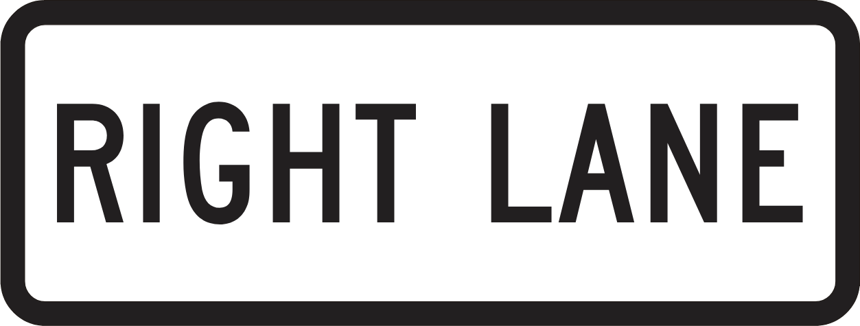R3-5fP Right Lane — official FHWA layout