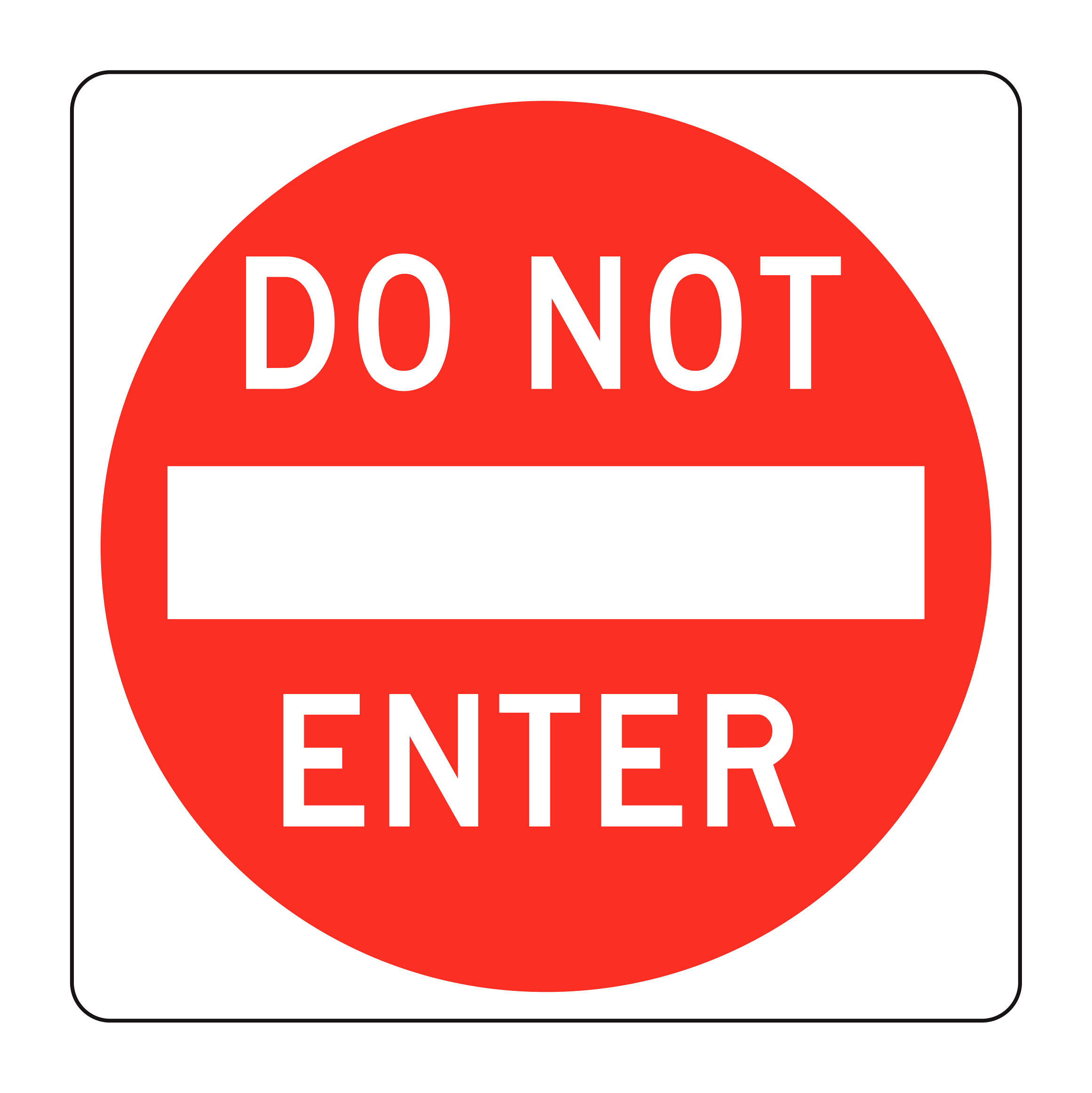 R5-1 Do Not Enter — official FHWA layout