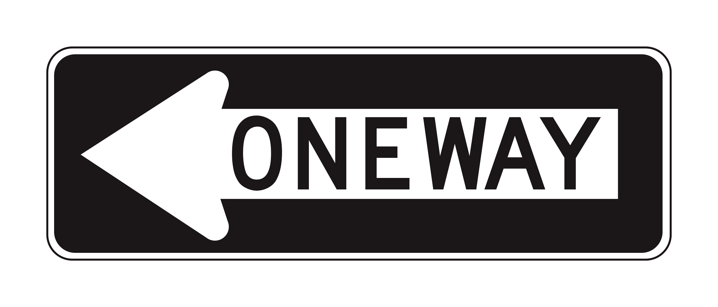 R6-1 One Way (Left) — official FHWA layout