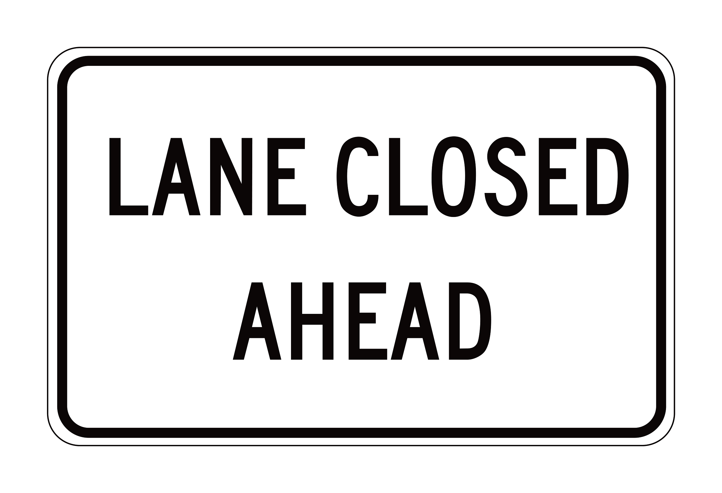SC10(CA) Lane Closed Ahead — official FHWA layout