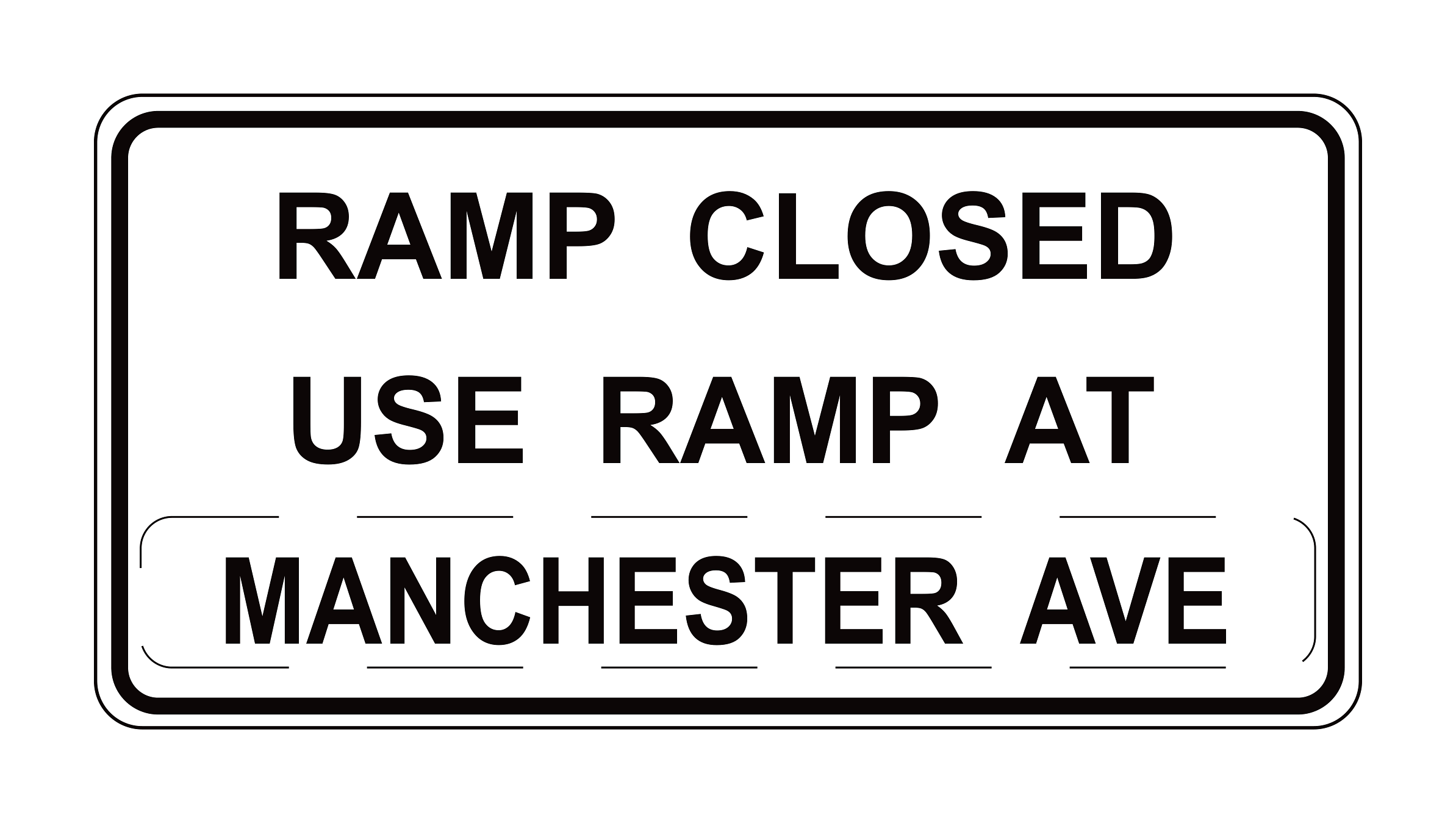 SC7(CA) Ramp Closed - Use Ramp At (Street Name) — official FHWA layout