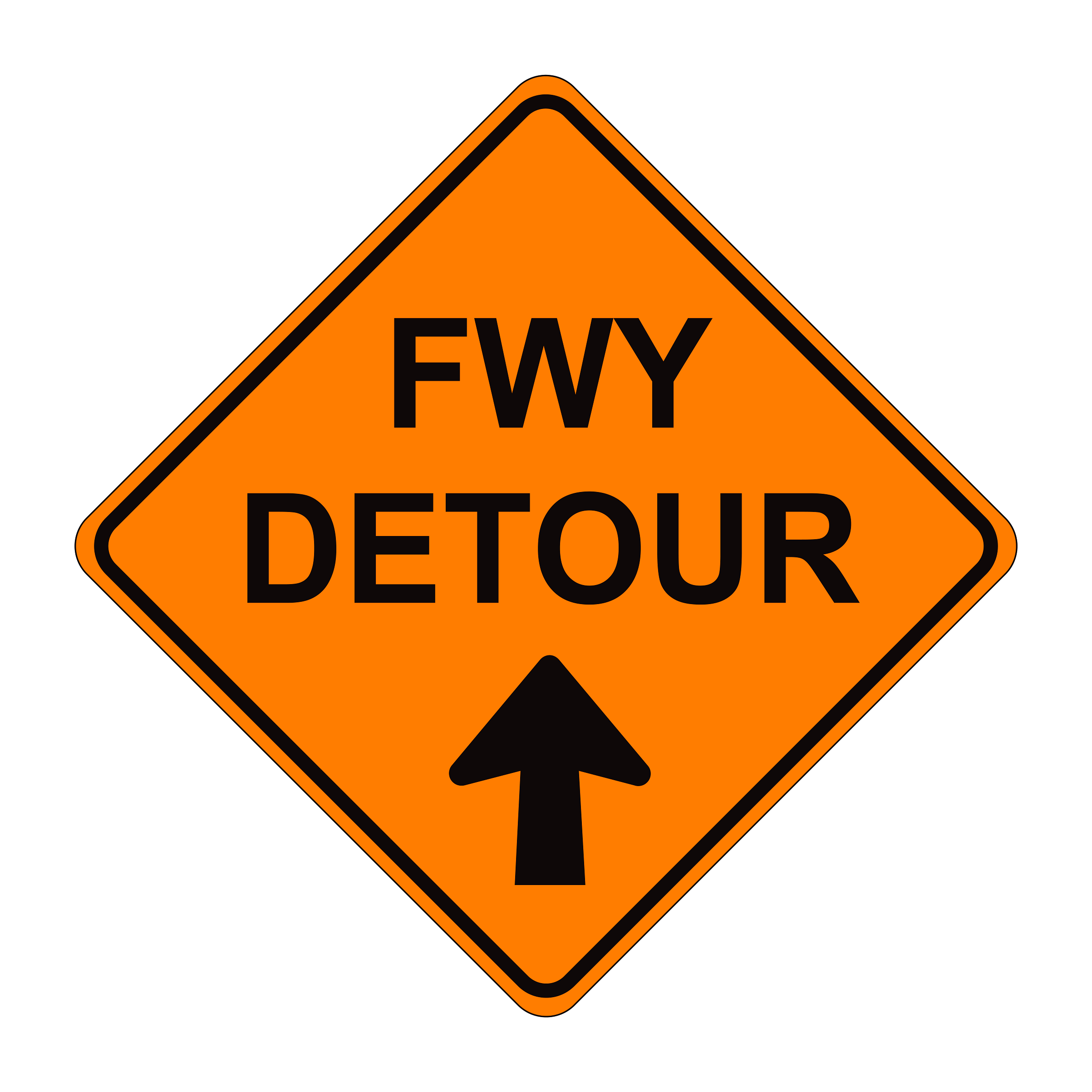 SC9(CA) Freeway Detour (Arrow) — official FHWA layout