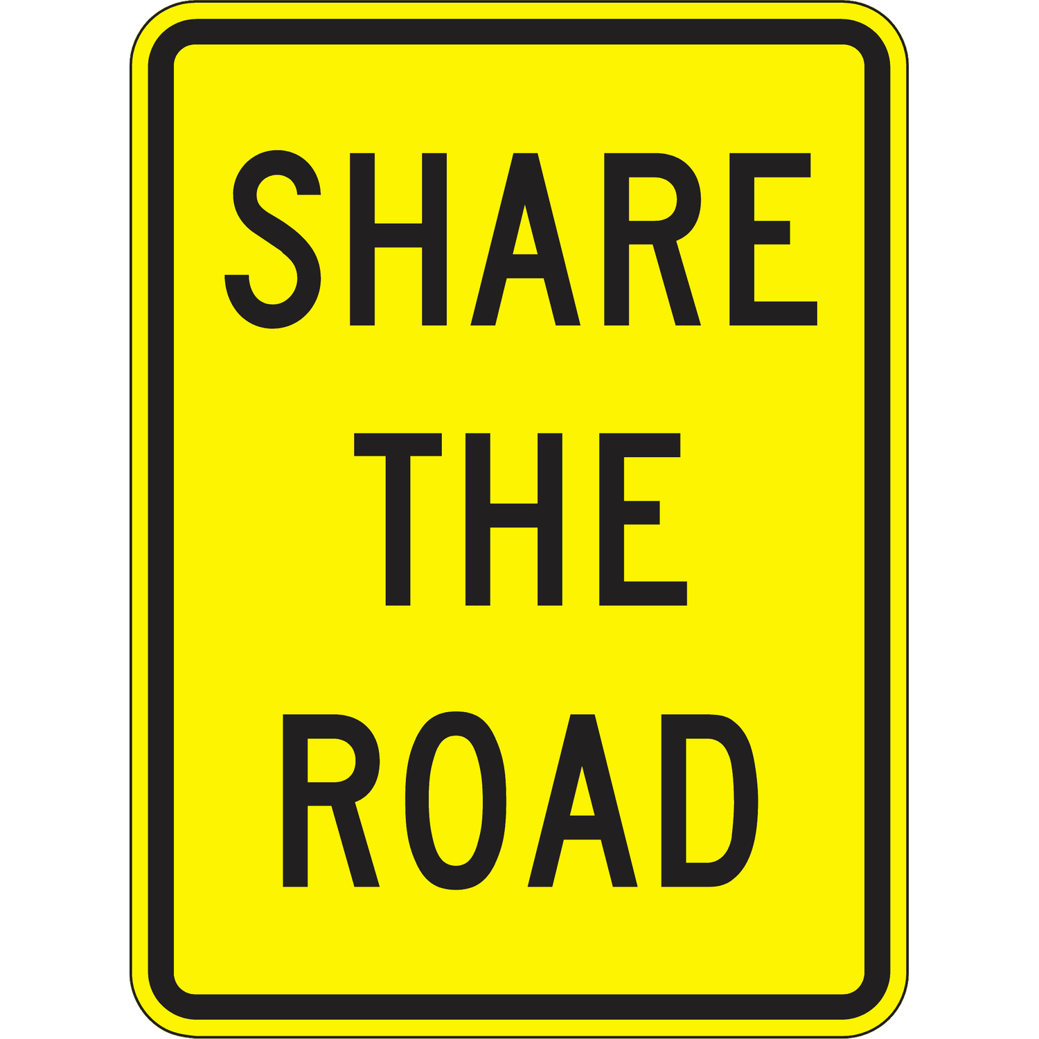 W16-1 Share the Road (Legacy) — official FHWA layout