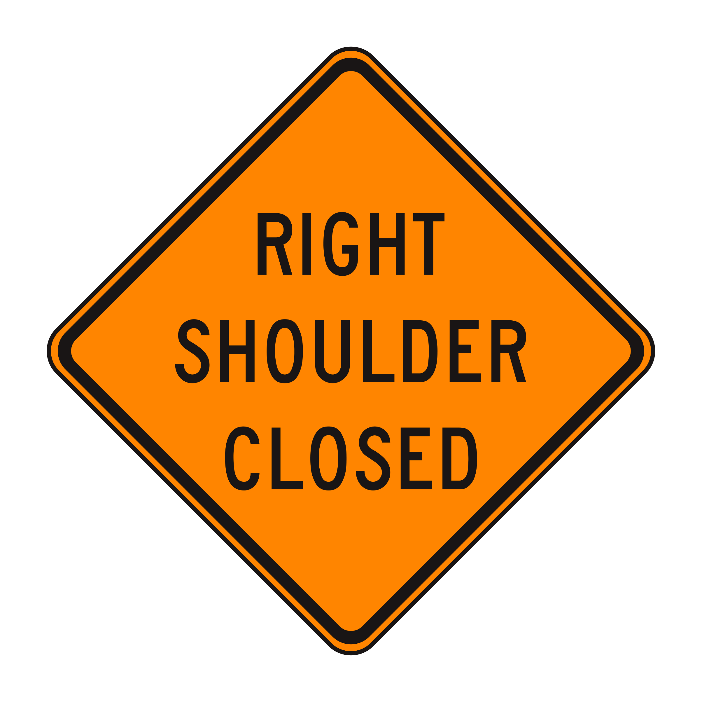 W21-5a Shoulder Closed — official FHWA layout