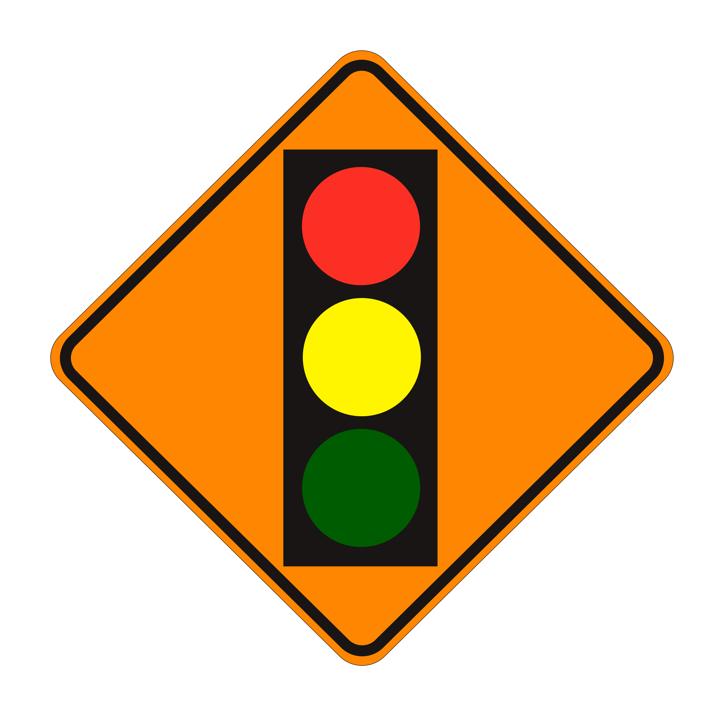 W3-3 Signal Ahead — official FHWA layout